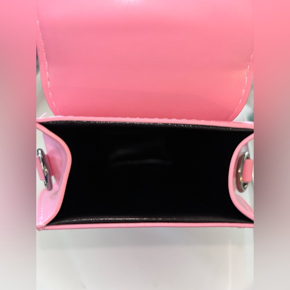 NWT - EASTER Baby Pink Cross Accent Purse - Coffin Shaped Bag - Picture 9 of 12